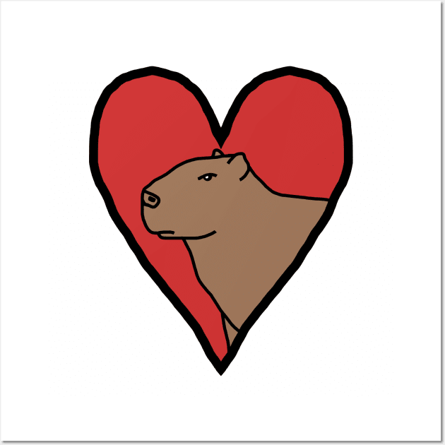 My Valentines Day Capybara Wall Art by ellenhenryart